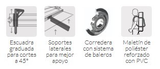 Cortador azulejo 35" (90 cm) gran formato c/maletín, Expert