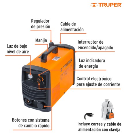 COPLA-40
Cortadora de plasma de 40 A, Truper