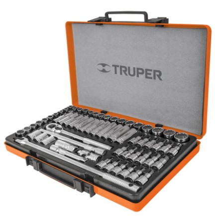 [12892] JD-1/2X64MP Juego de 64 herramientas cuadro 1/2" std y mm para mecánico