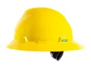 Casco de seguridad ala ancha color amarillo. Modelo Vgard 10023676, marca MSA.
