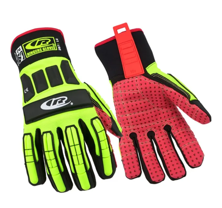 Guantes contra impactos resistente al aceite. Modelo Ringers R267, marca Ansell. Talla 8.