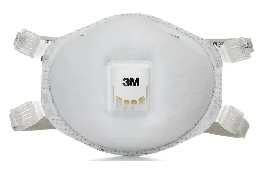 Caja de Respirador industrial con válvula N95 c/10 pzas. Mod. 8214, marca 3M. Carbón activado.