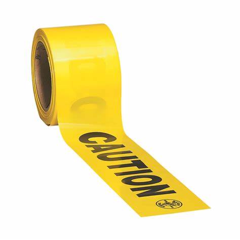 Banda de señalización. PRECAUCION color amarillo 305 mts. Modelo SE-PE, marca Dermacare.