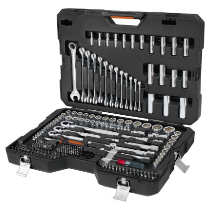 [15695] Juego 210 herramientas 1/4", 3/8" y 1/2" std y mm p/mecánico