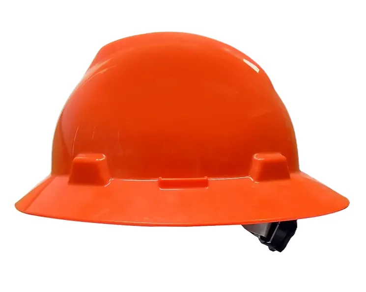 Casco de seguridad ala ancha color naranja. Modelo Vgard 10032847, marca MSA.